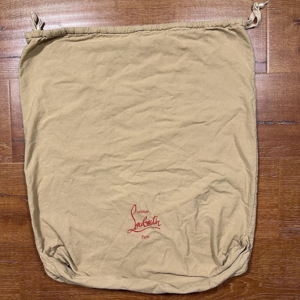 Christian Louboutin Dust Bag 26”x22 Brown Drawstring Cover Protector Boots Purse